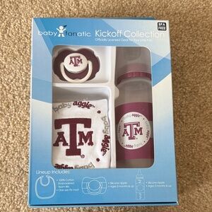 Baby Fanatic Maroon and White Infant Set